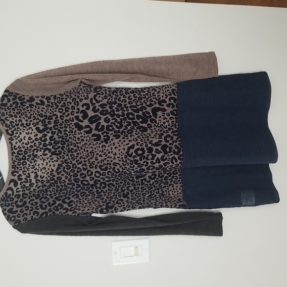 Tricotto Leopard block print tunic longsleeve NWT - Picture 6 of 6